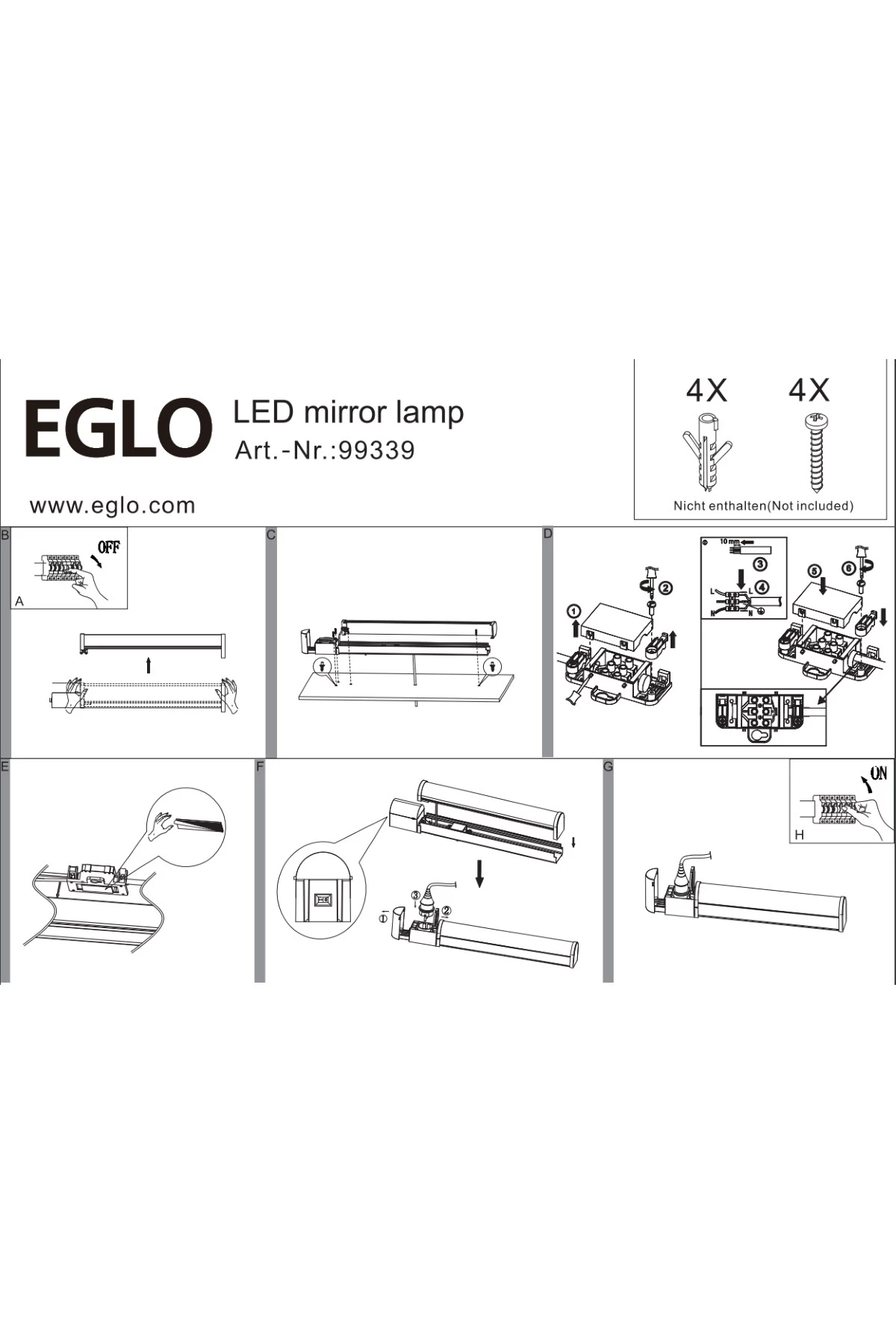 Подсветка для ванной EGLO 37129